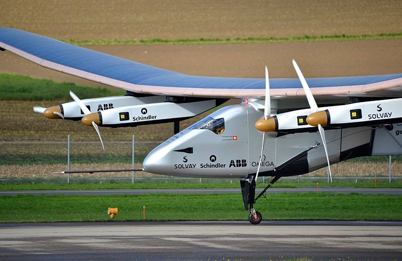 L'avion Solar Impulse au sol