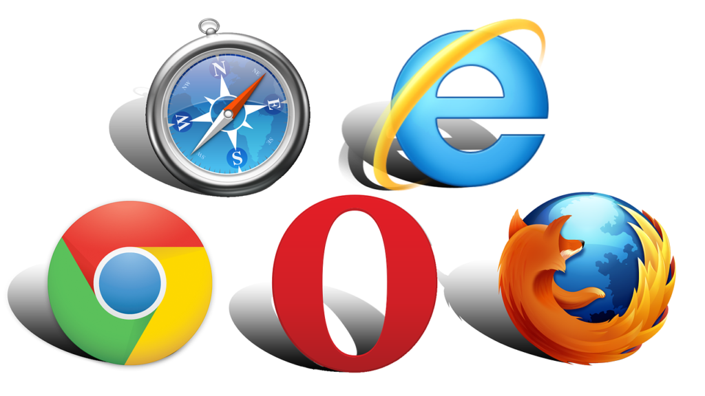 Quelques logos des plus grands navigateurs internet