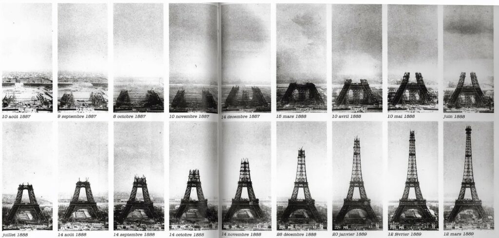 Les étapes de la construction de la Tour Eiffel