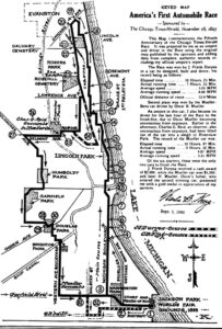 La carte de la course de 1895